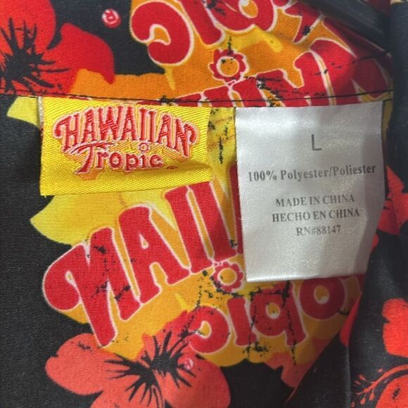 🏝️🌊☀️ Vintage Hawaiian Tropic Hawaiian Beach Shirt Button Up Shirt Lg - EUC - Picture 5 of 5